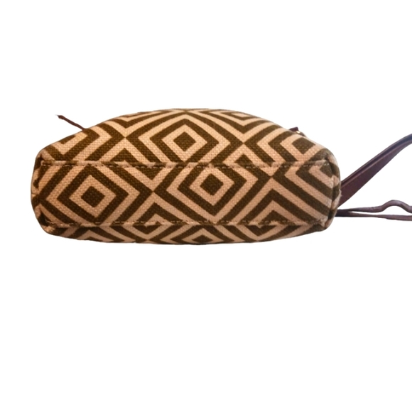 Spartina 449 Crossbody Bag Leather and Linen Shoulder Bag - Picture 5 of 12